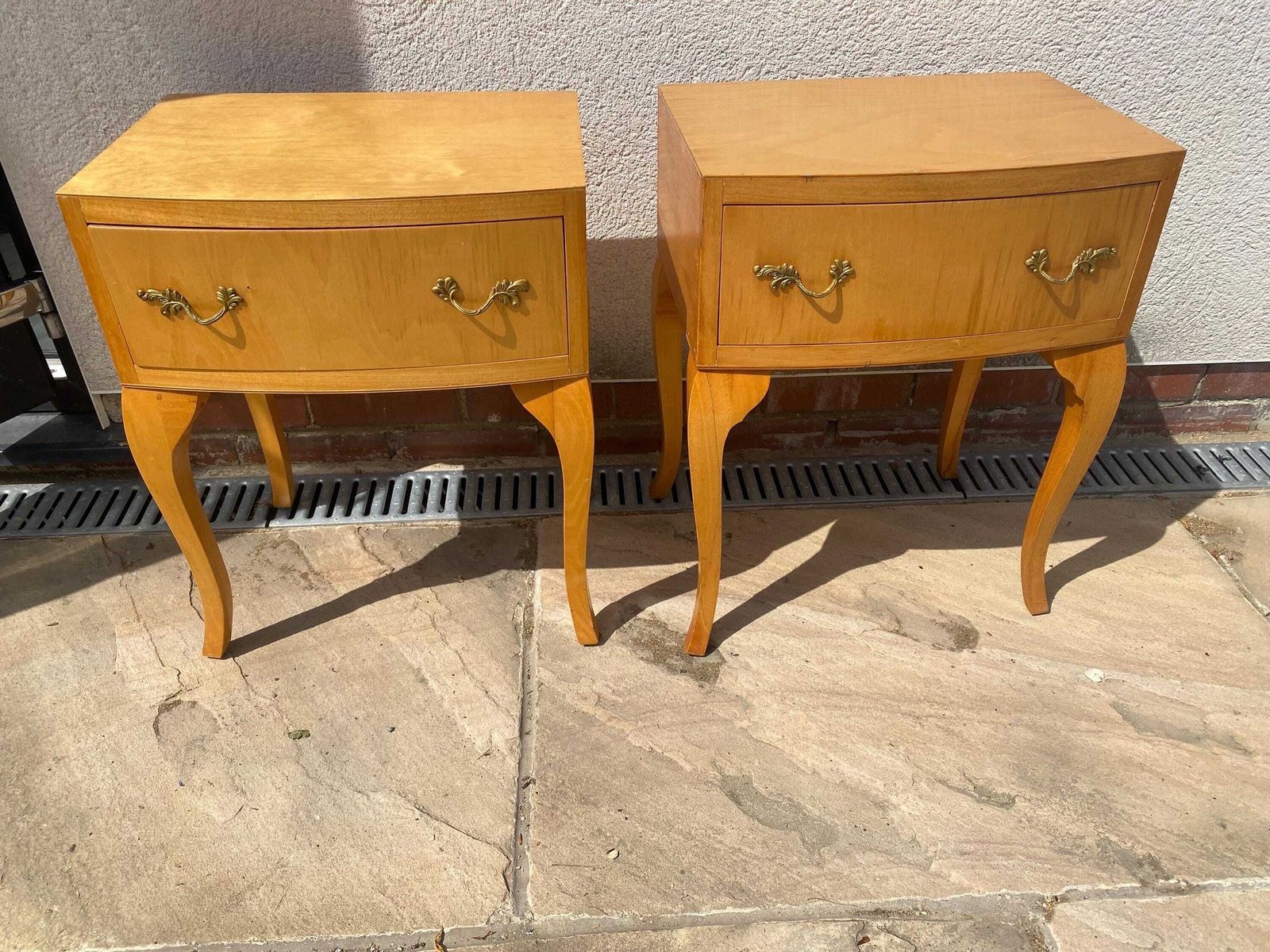 photo for sale Pair Of Antique Vintage Bedside Tables Chests Lamp Stands