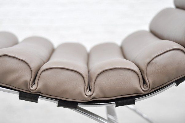 Space Age Leather Cantilever Lounge Chair, 1960s photo buy