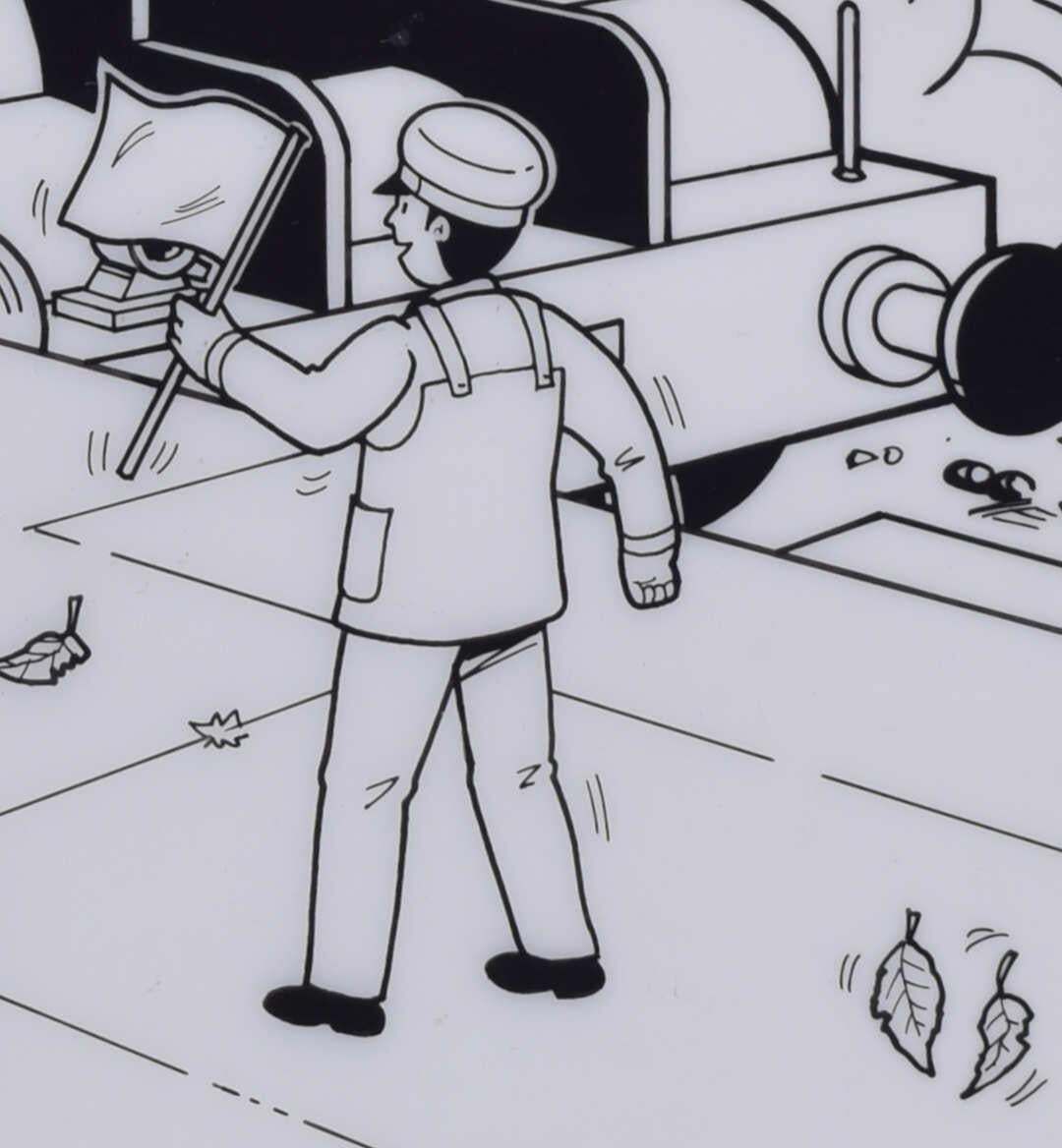 Thomas The Tank Engine At Wellsworth Station, Original Ink On Cell Illustrations, C.1995 photo Art