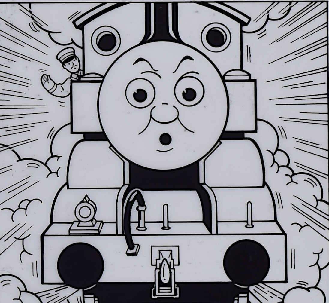 Thomas The Tank Engine, 'Seeing Signals', Original Ink On Cell Illustrations, C.1995 photo 285.0