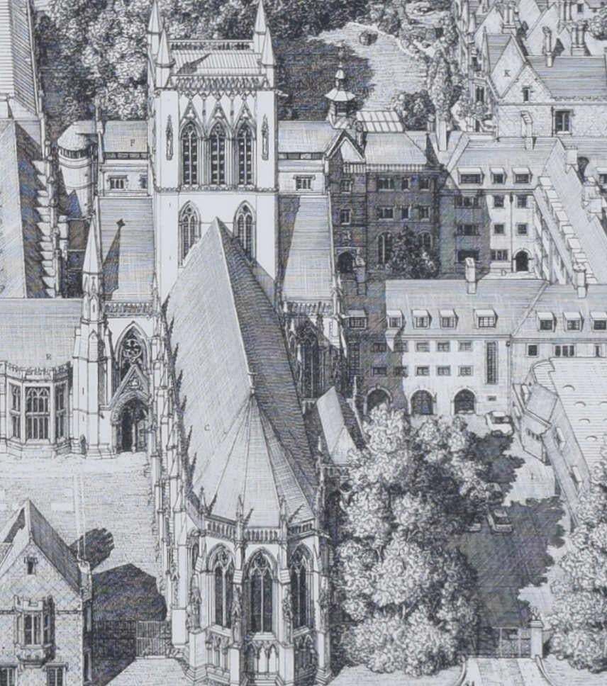St John's College, Cambridge, Engraving By Andrew Ingamells, 2005 photo for sale