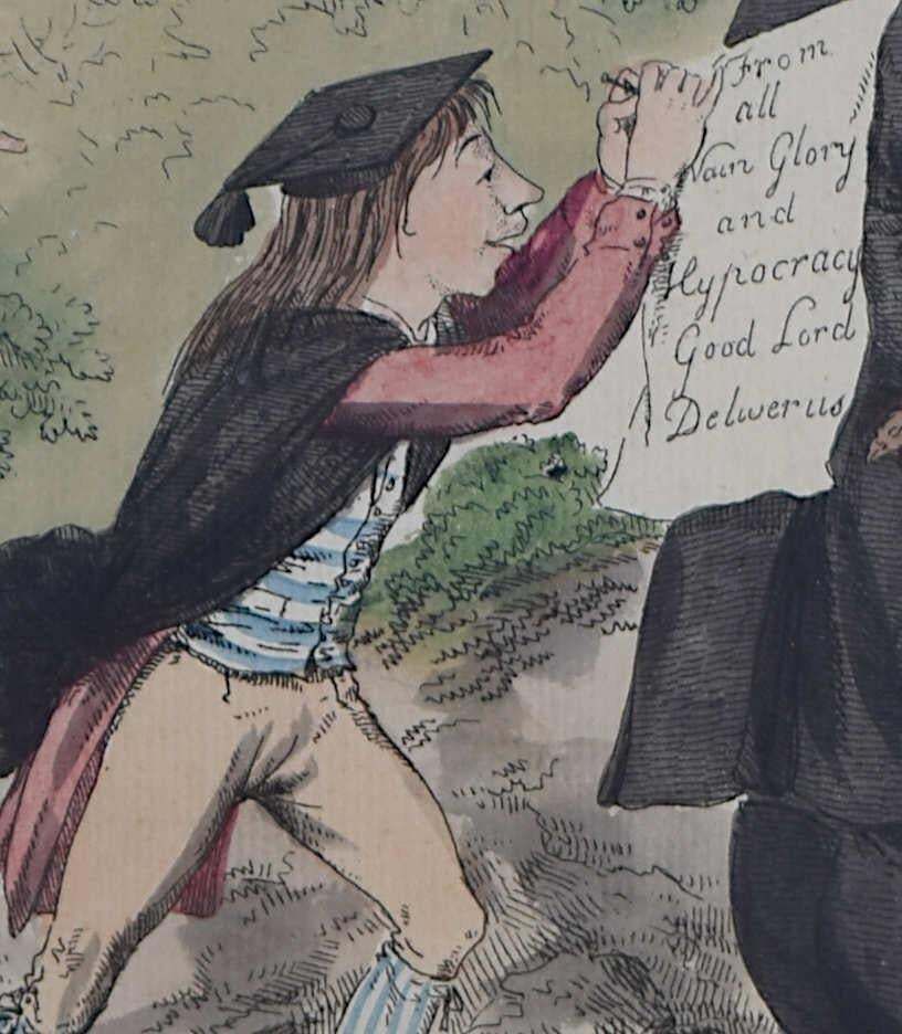 College Fun At The University Of Cambridge, Engraving By William Bunbury, C.1790 photo Art
