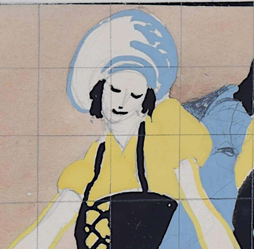 Design For Underground Poster, 1927 Art Deco Design By A. E. Halliwell photo furniture