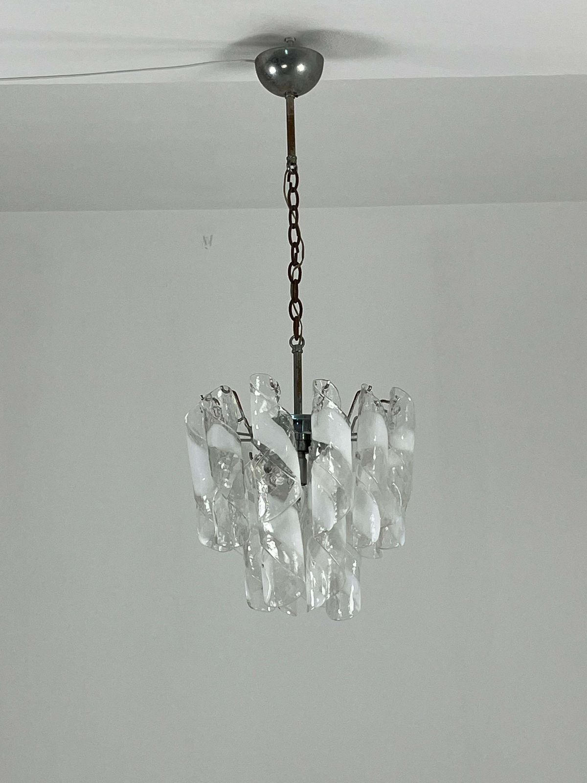 Mid Century Murano Glass 4 Light Chandelier, 1960s photo 1155.0