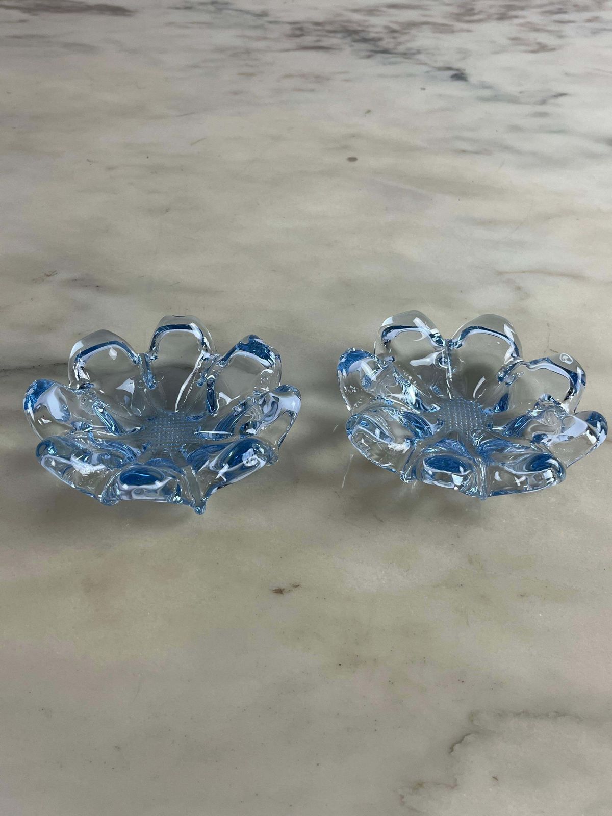 Set Of 2 Mid Century Murano Glass Ashtrays 1960s photo 300.0