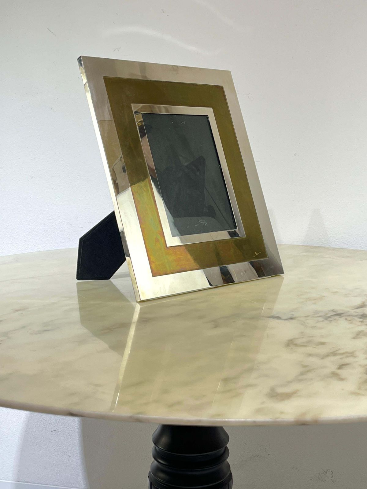 Large Mid Century Chromed Metal Photo Holder Italian Design 1950s photo buy