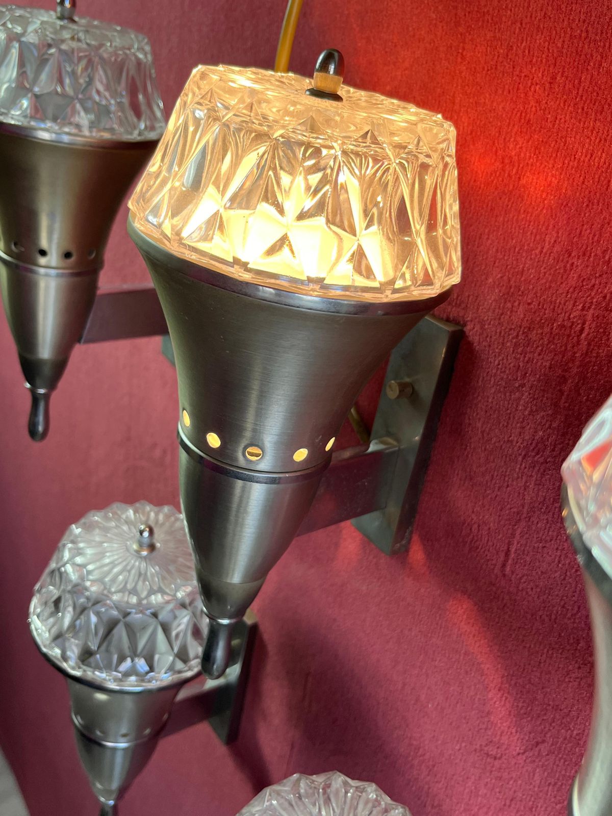 Set Of 5 Mid Century Wall Lamps Attributed To Ignazio Gardella For Azucena 1960s photo 565.0