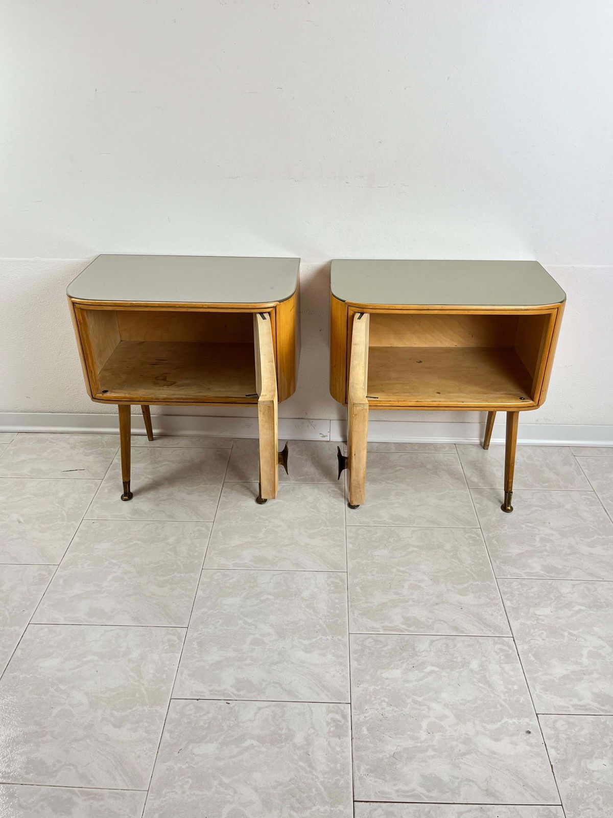 Set Of 2 Mid Century Bedside Tables Attributed To Vittorio Dassi 1959 photo buy