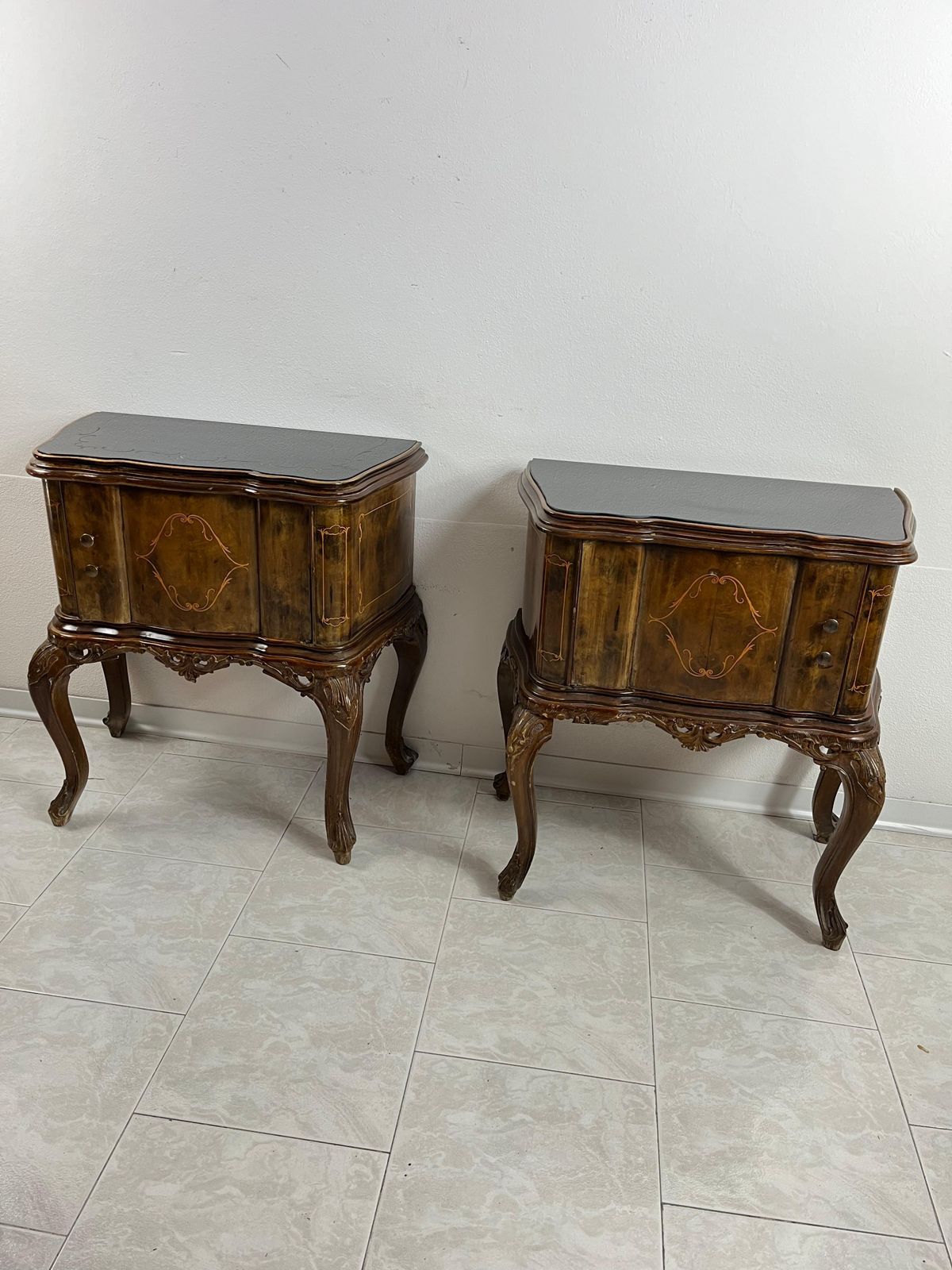 Set Of 2 Mid Century Spinelli & Anzani 1950s Bedside Tables photo Furniture