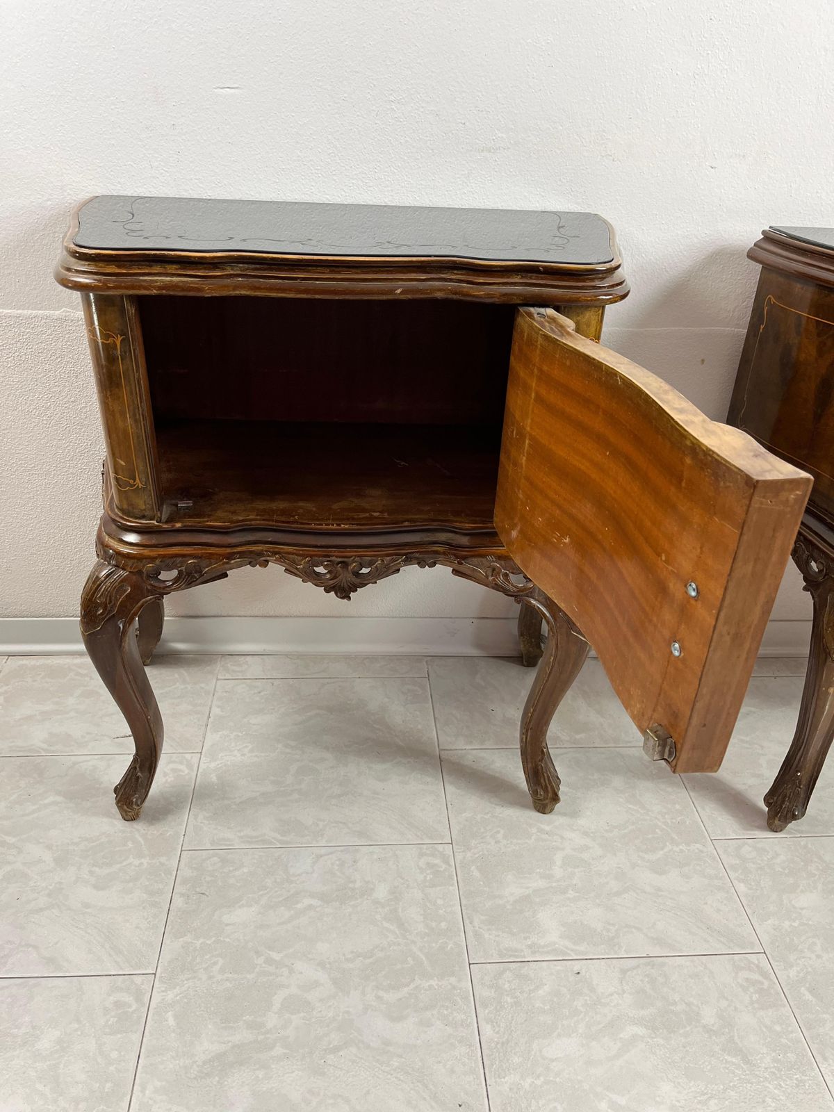 photo furniture Set Of 2 Mid Century Spinelli & Anzani 1950s Bedside Tables
