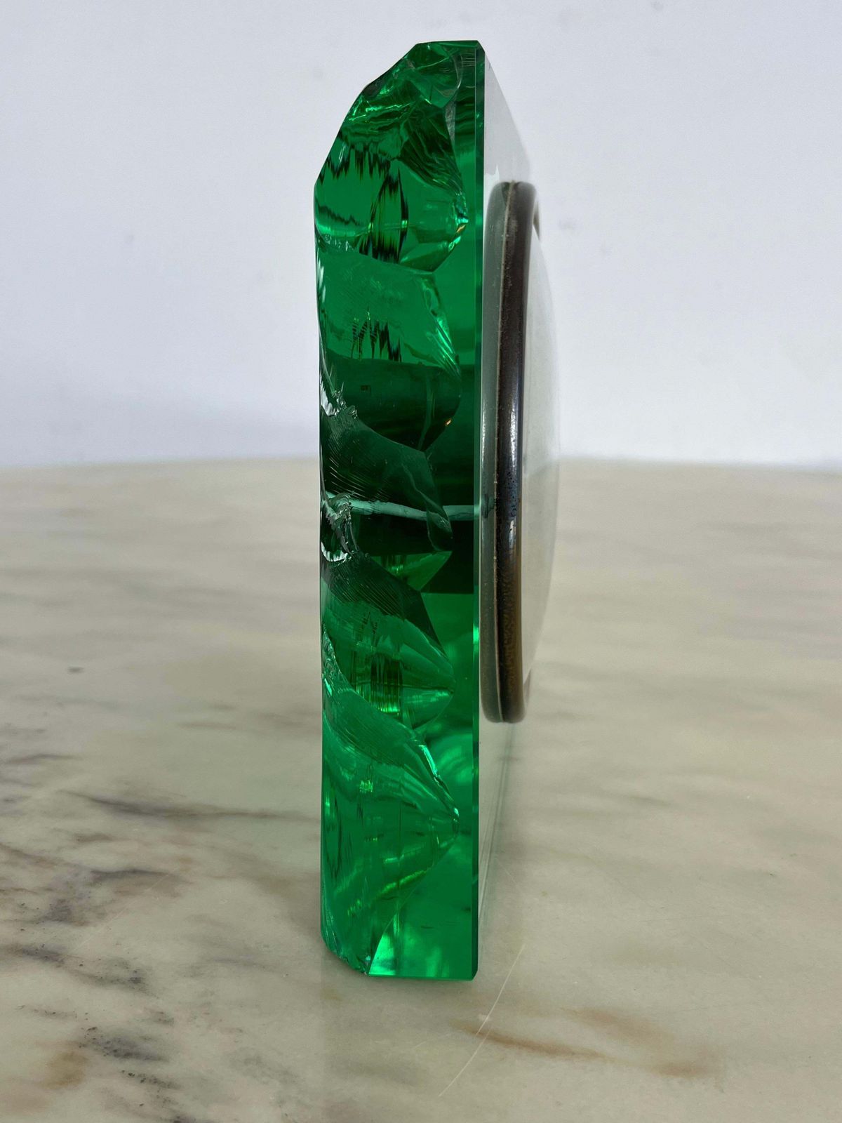 Mid Century Max Ingrand For Fontana Arte Murano Glass Table Clock 1960s photo buy