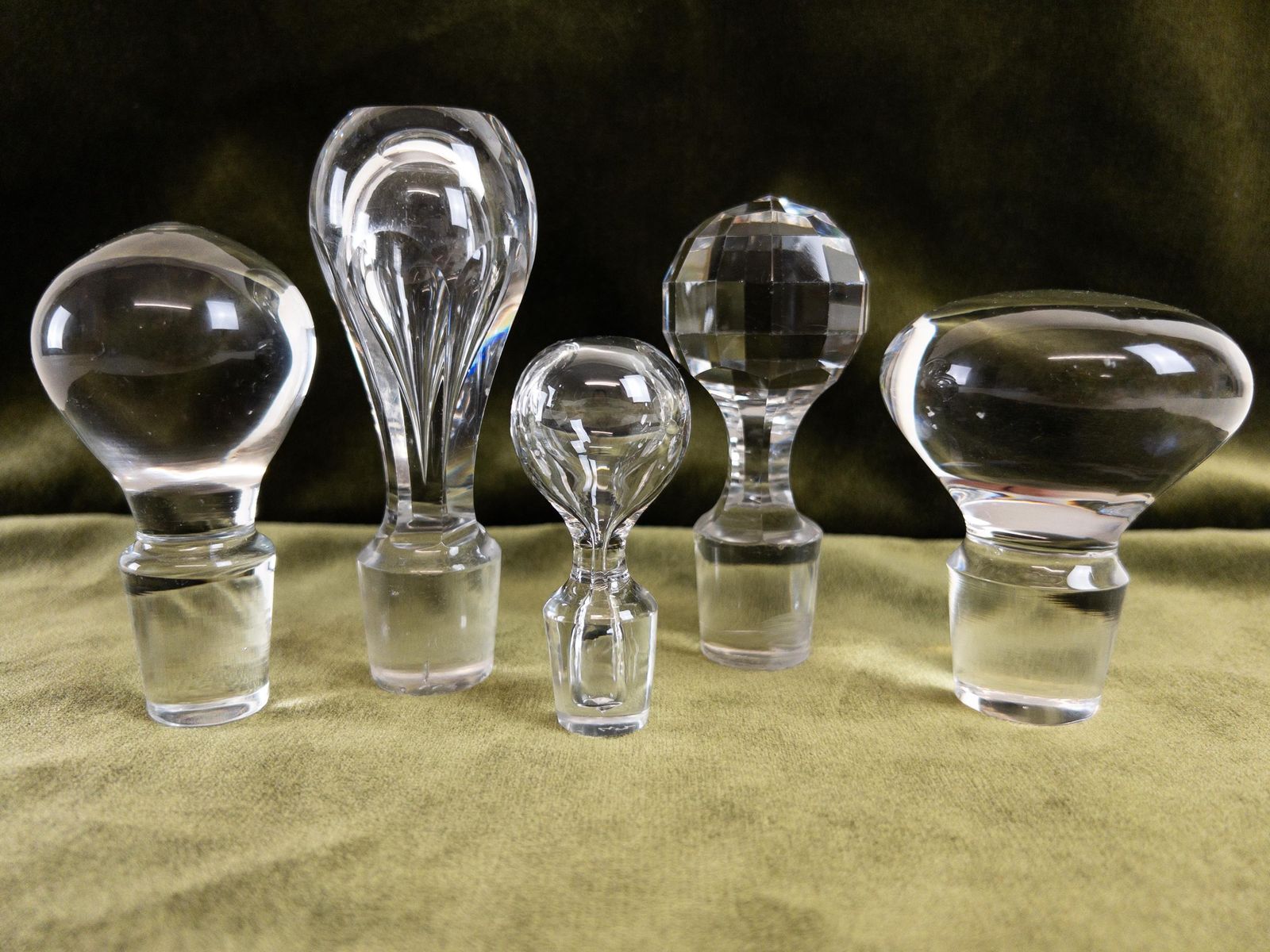 Vintage Glass Wine Stoppers 5 Glass Wine Stoppers