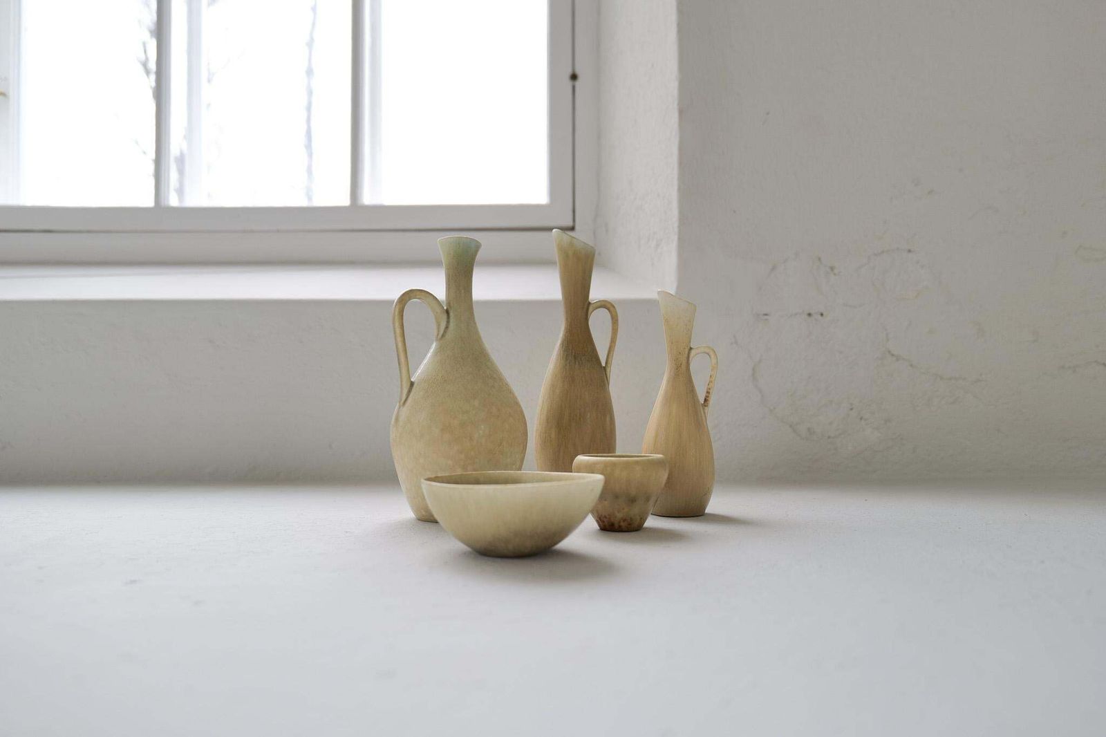 Midcentury Modern Groupe Of 5 Vessels Rörstrand Sweden 1950 photo buy