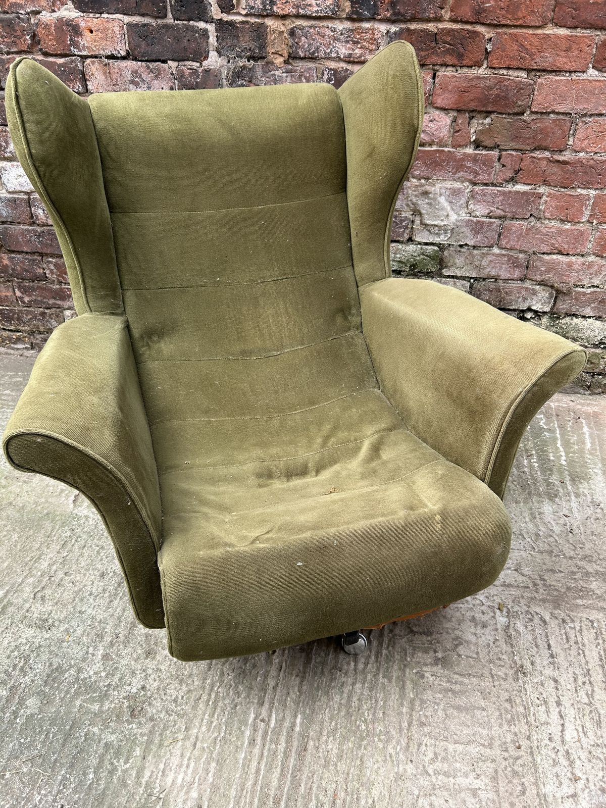 Restoration Project 1970s Retro Articulated Swivel Chair On Wheels