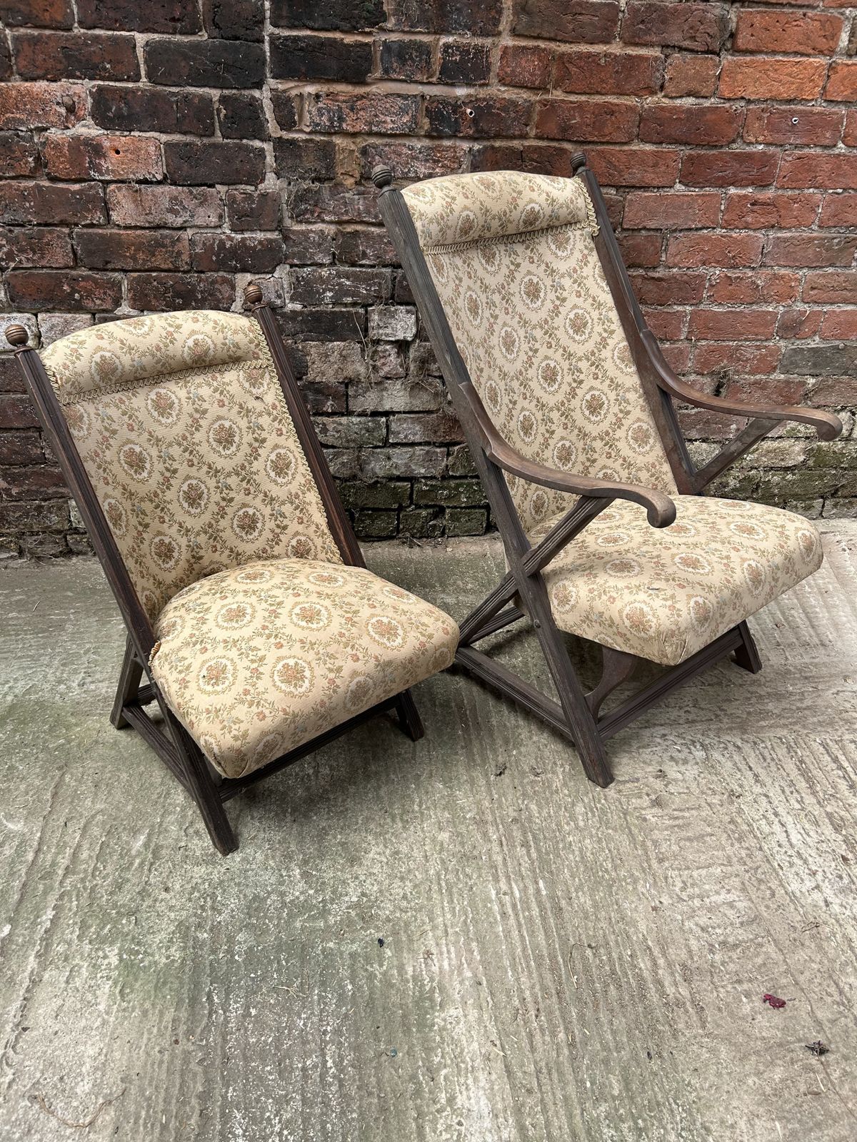 Ladies And Gentleman's 1900's Steamer Easy Chairs photo for sale