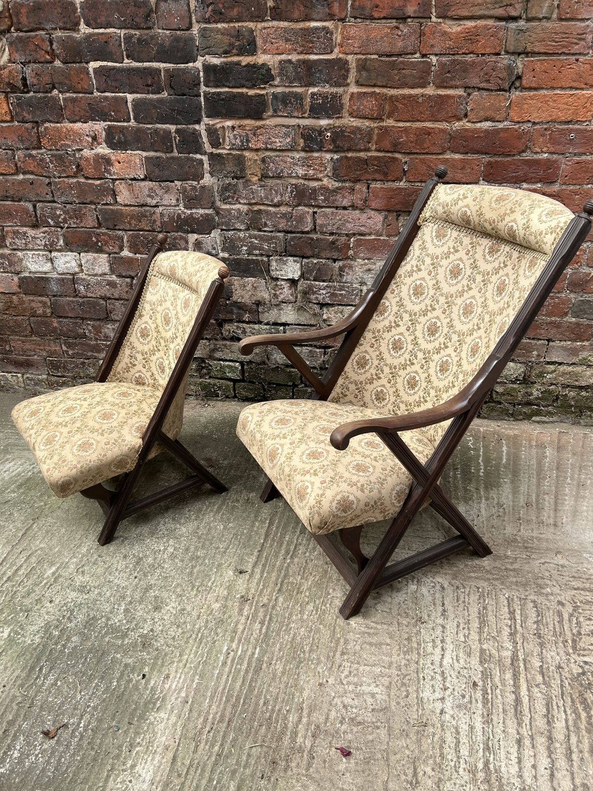 Ladies And Gentleman's 1900's Steamer Easy Chairs photo vinterior