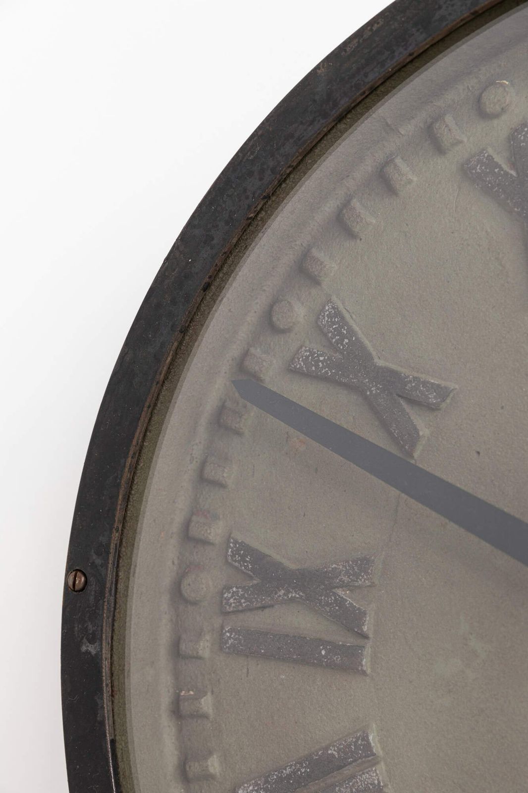 18" Cast Iron Gents Of Leicester Factory Clock photo vintage
