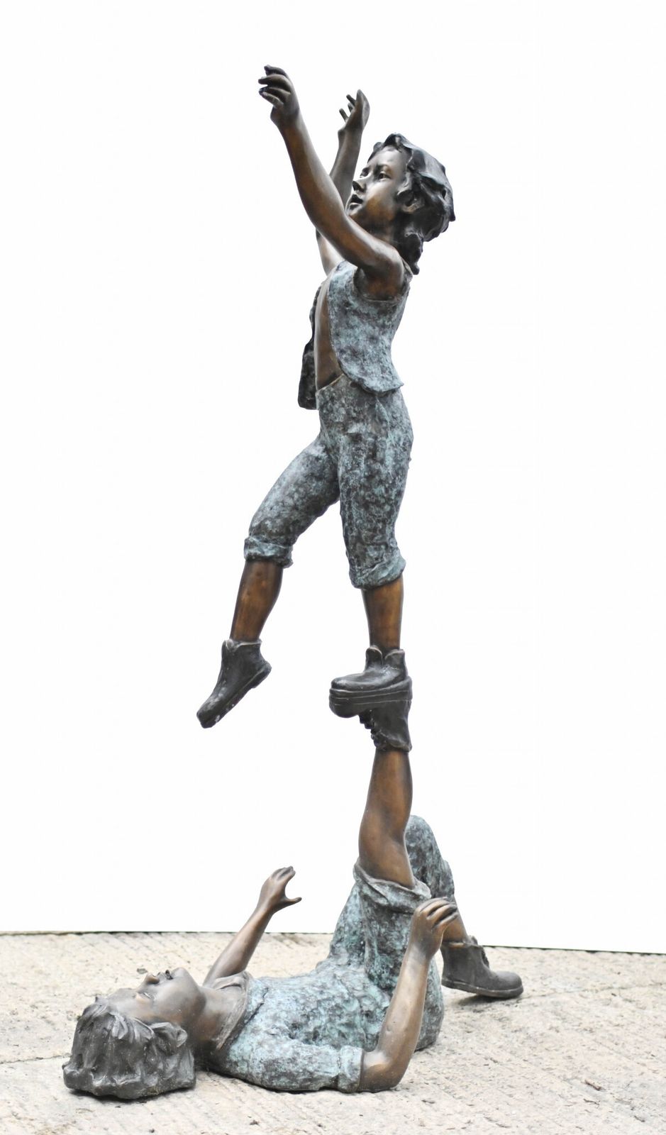 Children Acrobat Bronze Statue Garden Sculpture 6 Feet 170 Cm photo Art