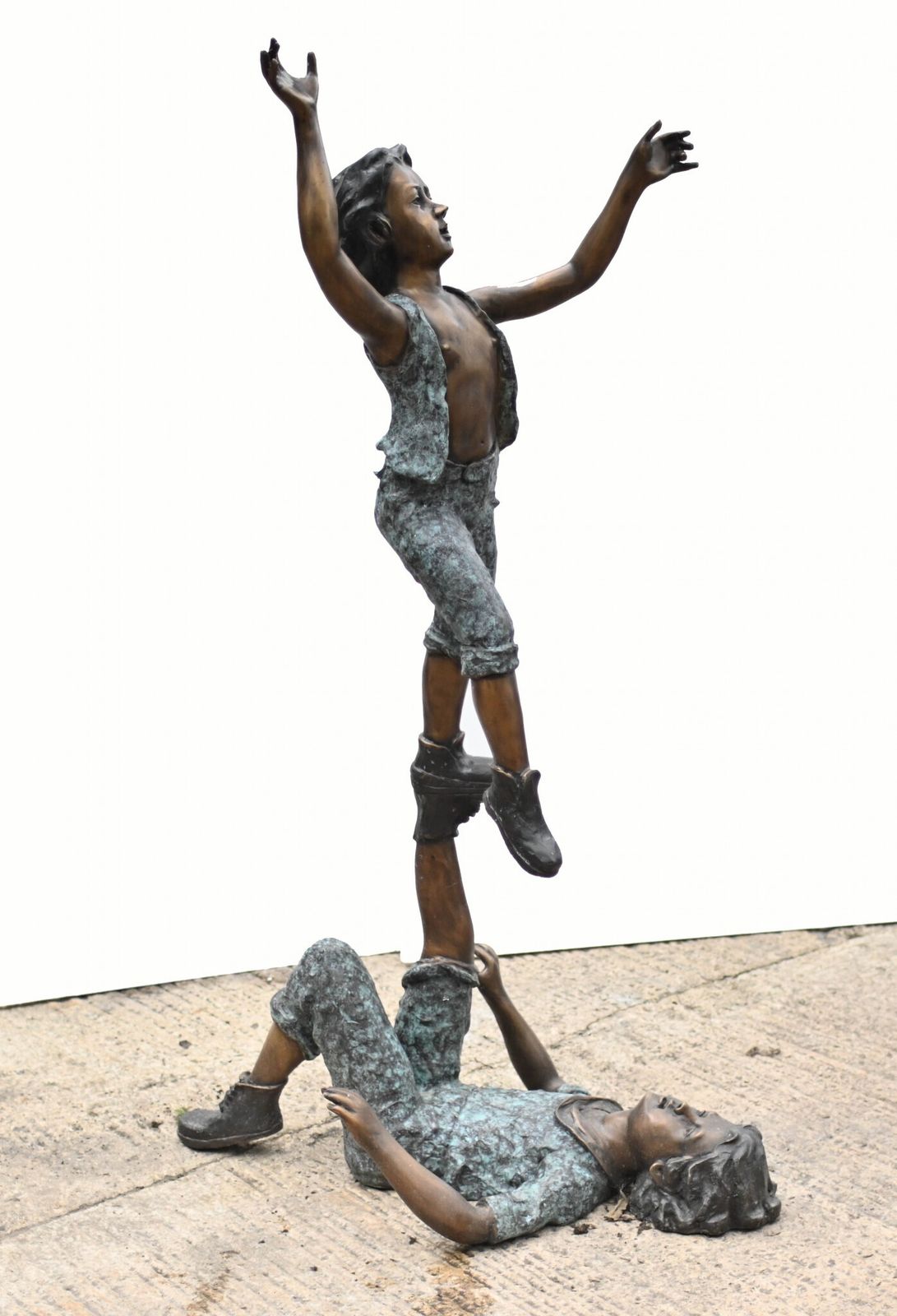 Children Acrobat Bronze Statue Garden Sculpture 6 Feet 170 Cm photo buy
