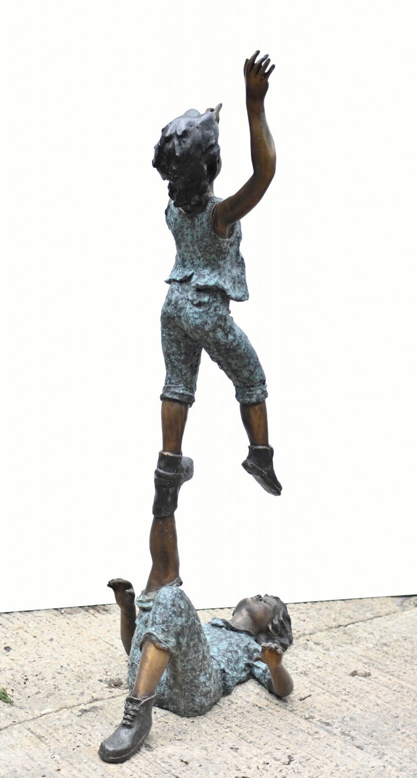 photo for sale Children Acrobat Bronze Statue Garden Sculpture 6 Feet 170 Cm