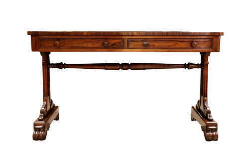 Rosewood End Table, 1800s, Antique photo furniture