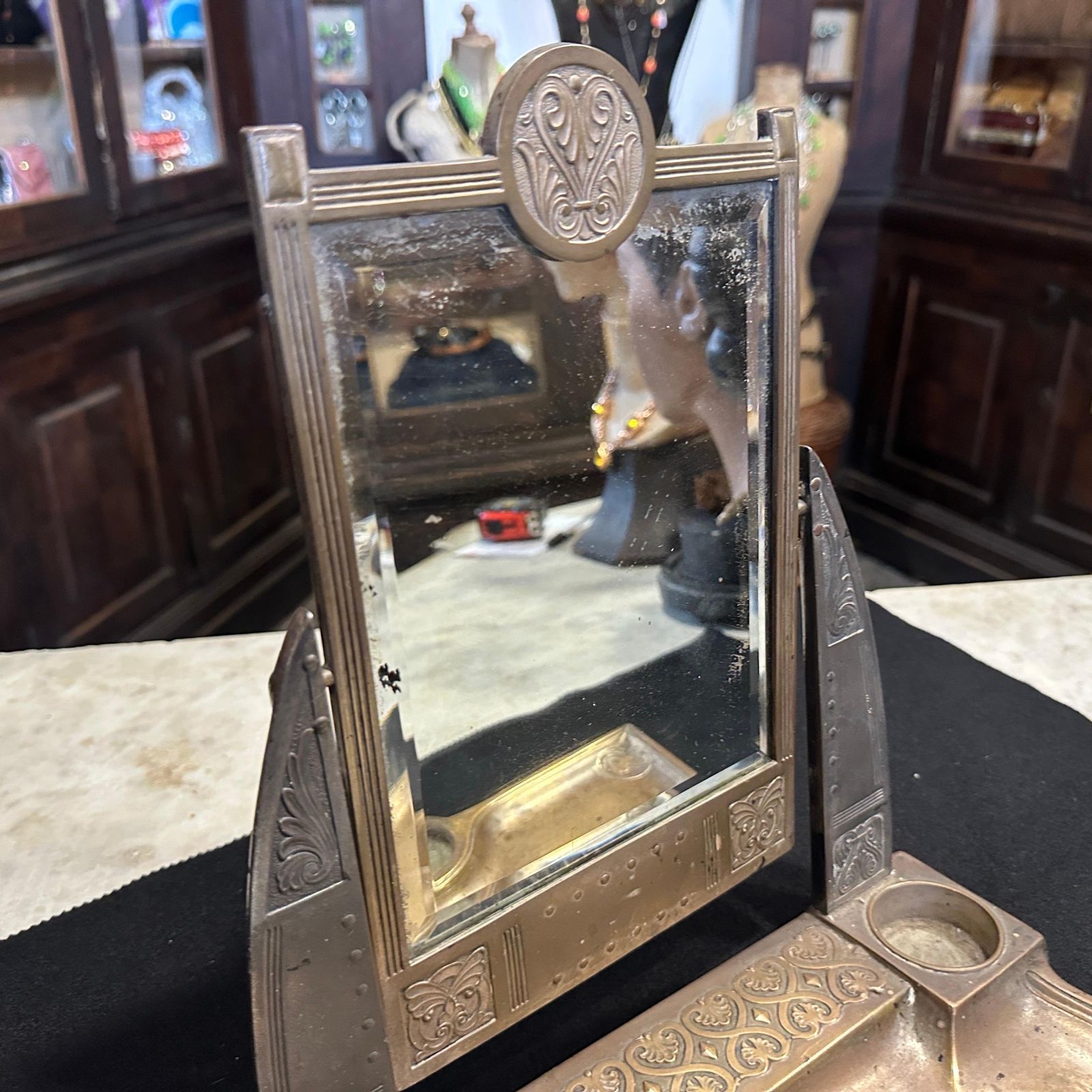 An Art Nouveau Silver Plated Table Vanity Mirror By W.M.F. photo buy