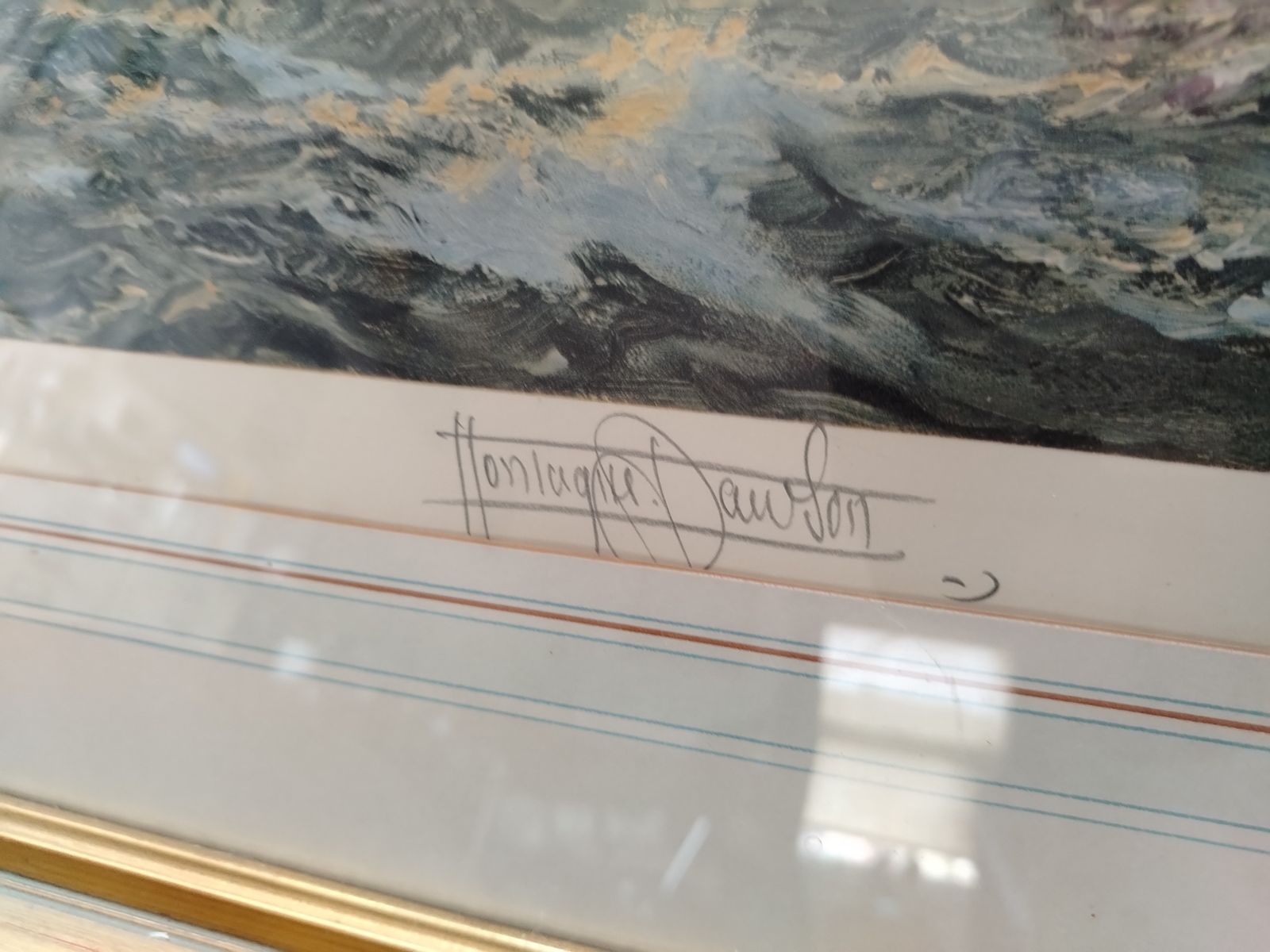 Montague Dawson, 'Into The Golden West' Signed In Pencil, Blind Stamped, Colour photo for sale