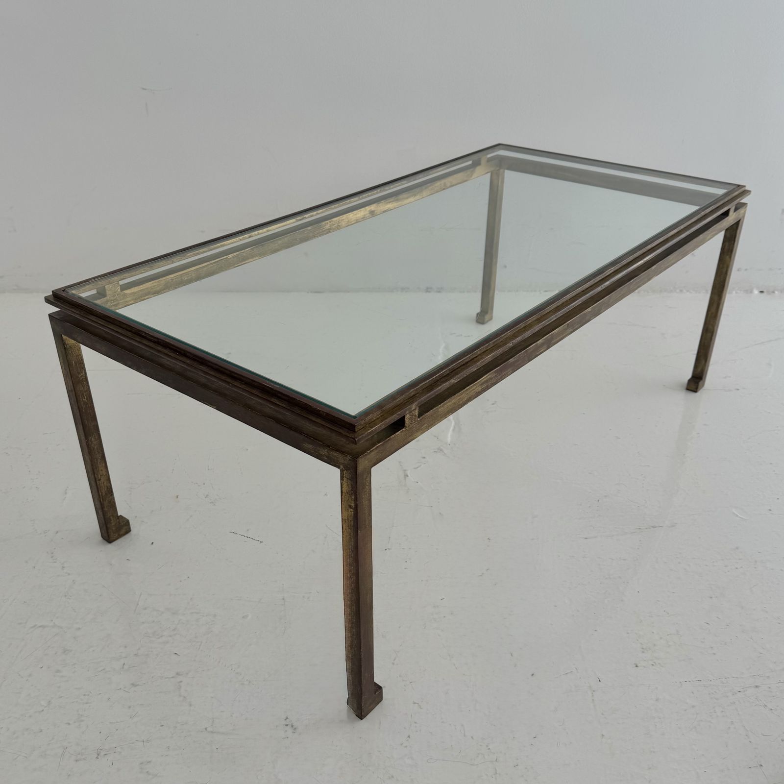 Furniture A 1950s French Gilt Bronze Maison Ramsay Coffee Table photo