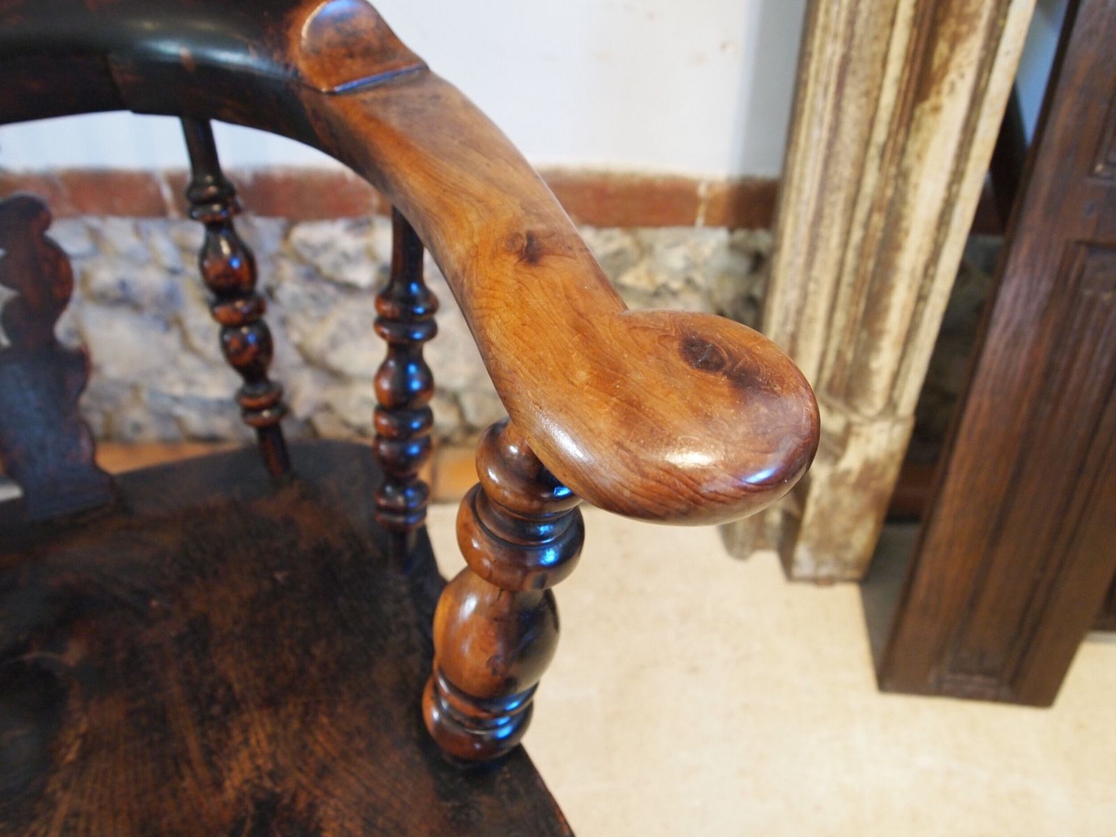 Chair Stunning Victorian Windsor Armchair Yew & Elm C1840 photo 425.0