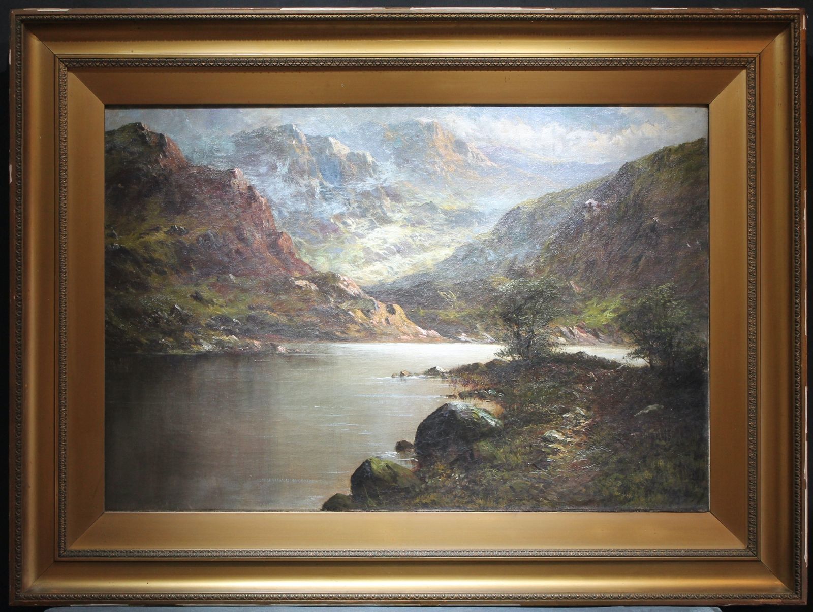 19th Century Fine Art Landscape Painting By H Cooper. photo furniture