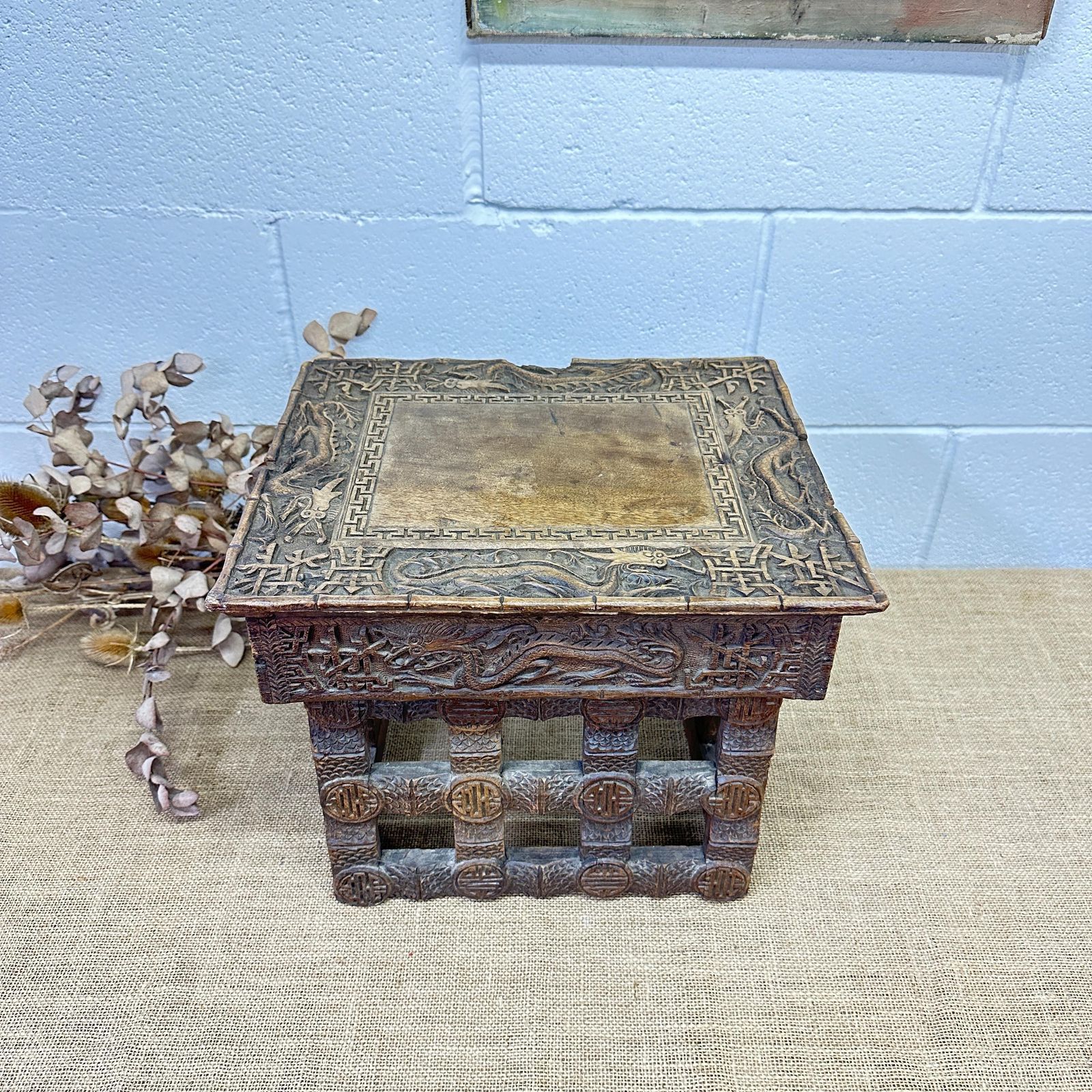 Chinese Antique Hardwood Scribe Campaign Travelling Table photo for sale