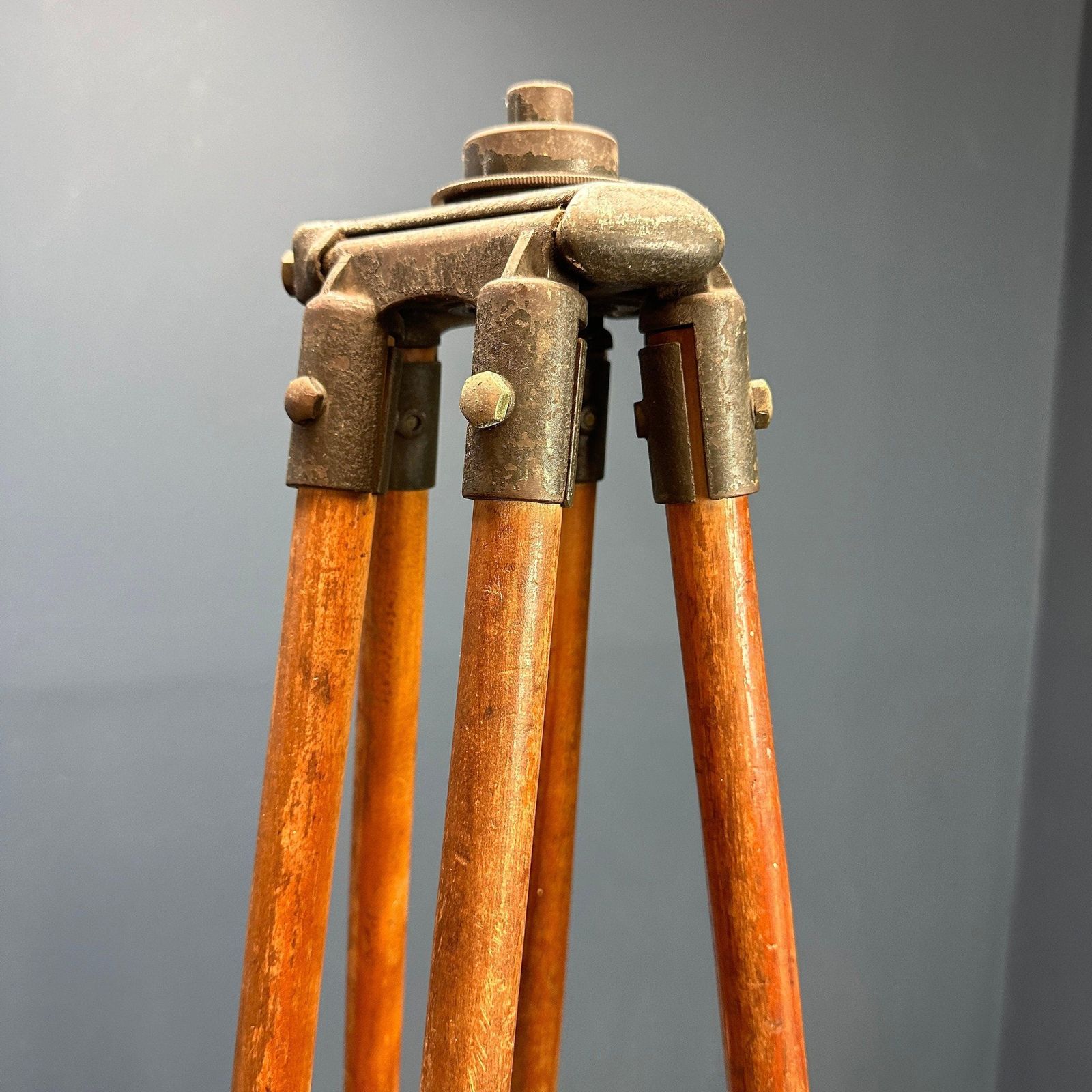Antique Wooden Surveyors Tripod Er Watt & Sons photo for sale