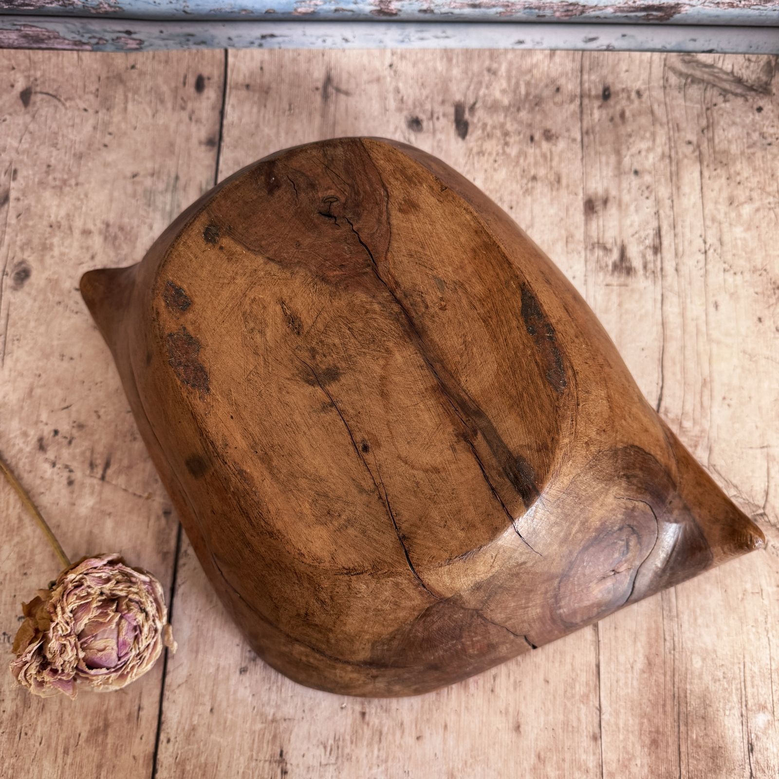 French Antique Diagonal Wooden Bowl photo buy