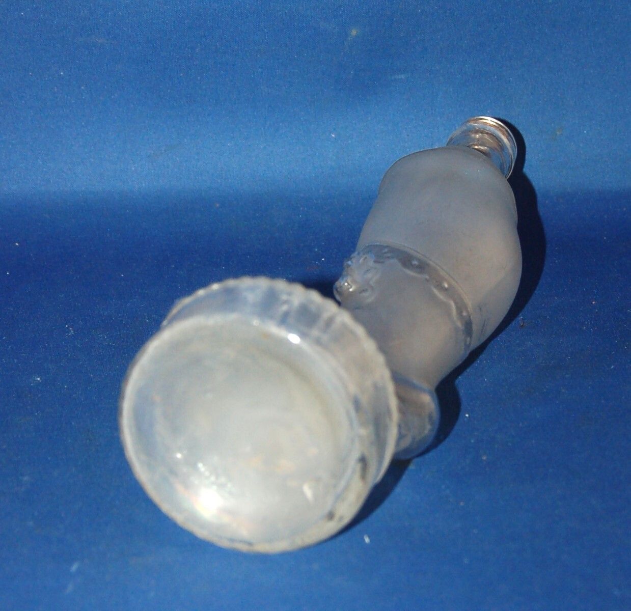 An Antique Lady’s Leg Scent Bottle, Opaque And Clear Glass photo Home Decor