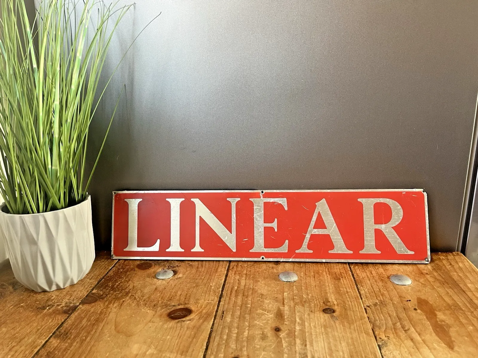 Vintage 18" Alloy Linear Diesel Locomotive Train Plaque Sign Name Plate Railway photo 75.0