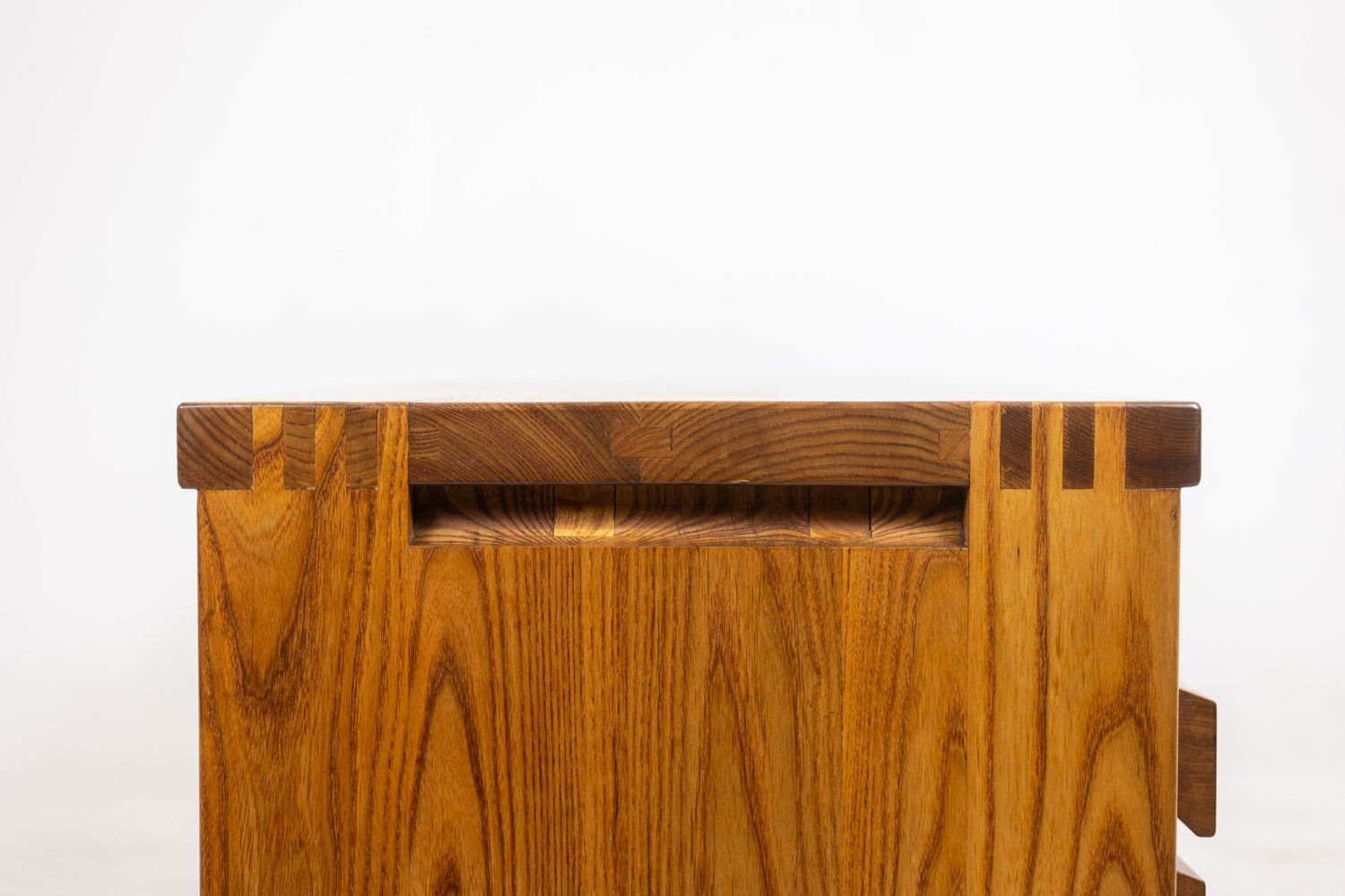 Pierre Chapo. Low Chest Of Drawers In Blond Elm. Circa 1970. photo vinterior