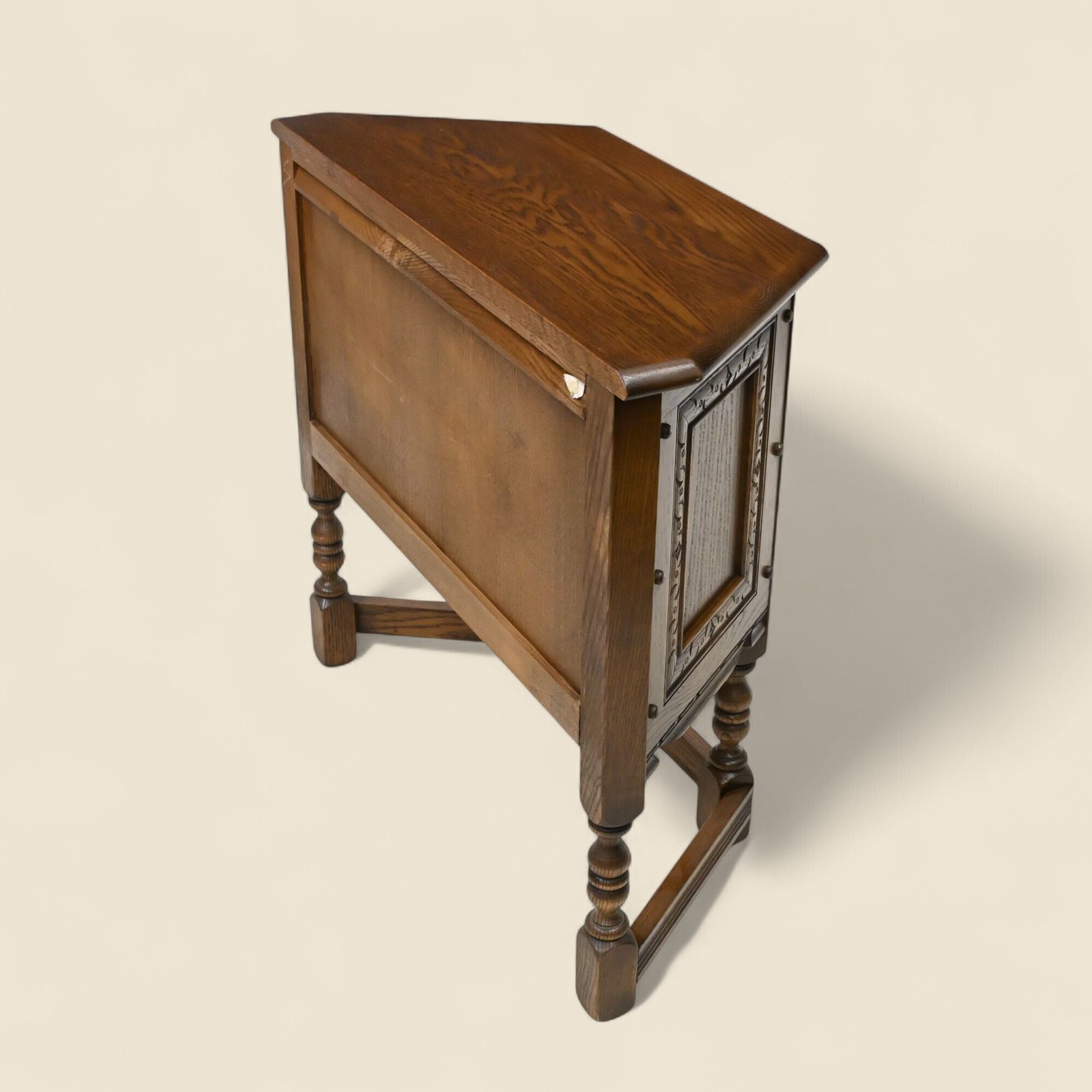 Old Charm Canted Table Light Oak Finish #1434 Free Uk Delivery* photo vinterior
