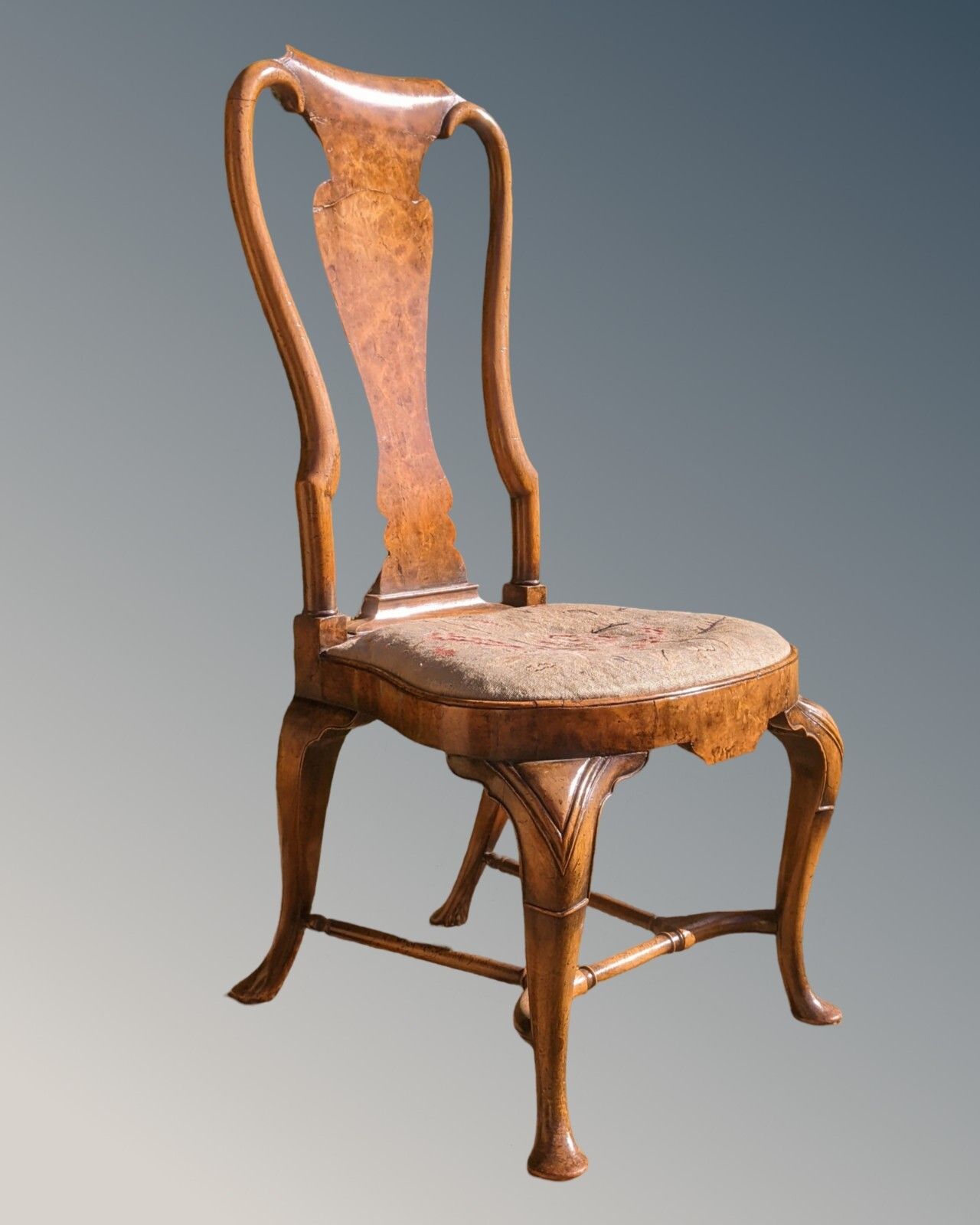 photo furniture Fine Pair Of Queen Anne Walnut Chairs By Charles Tozer