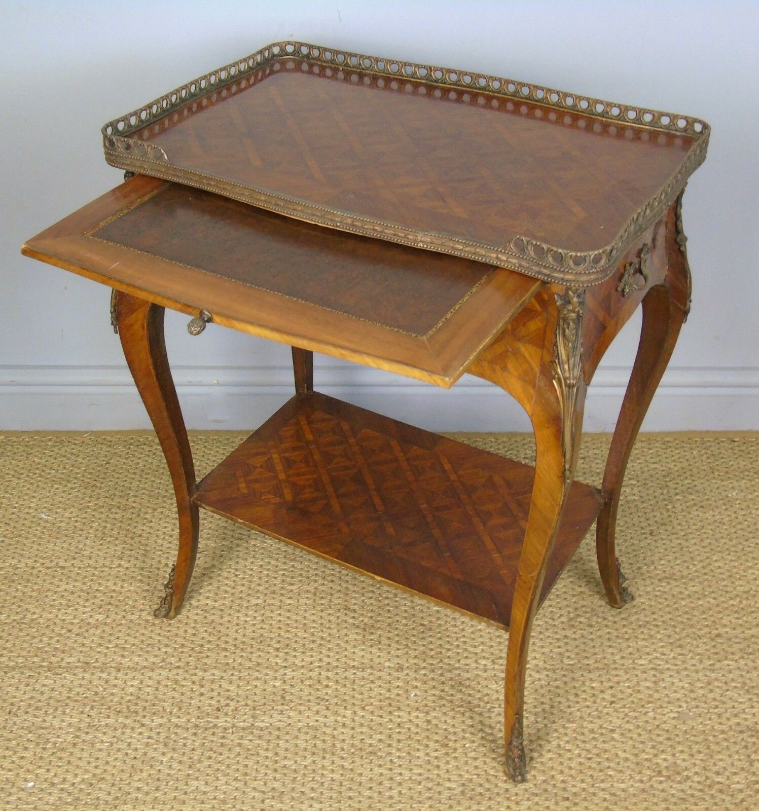 Beautiful 19th Century French Parquetry Table photo 575.0