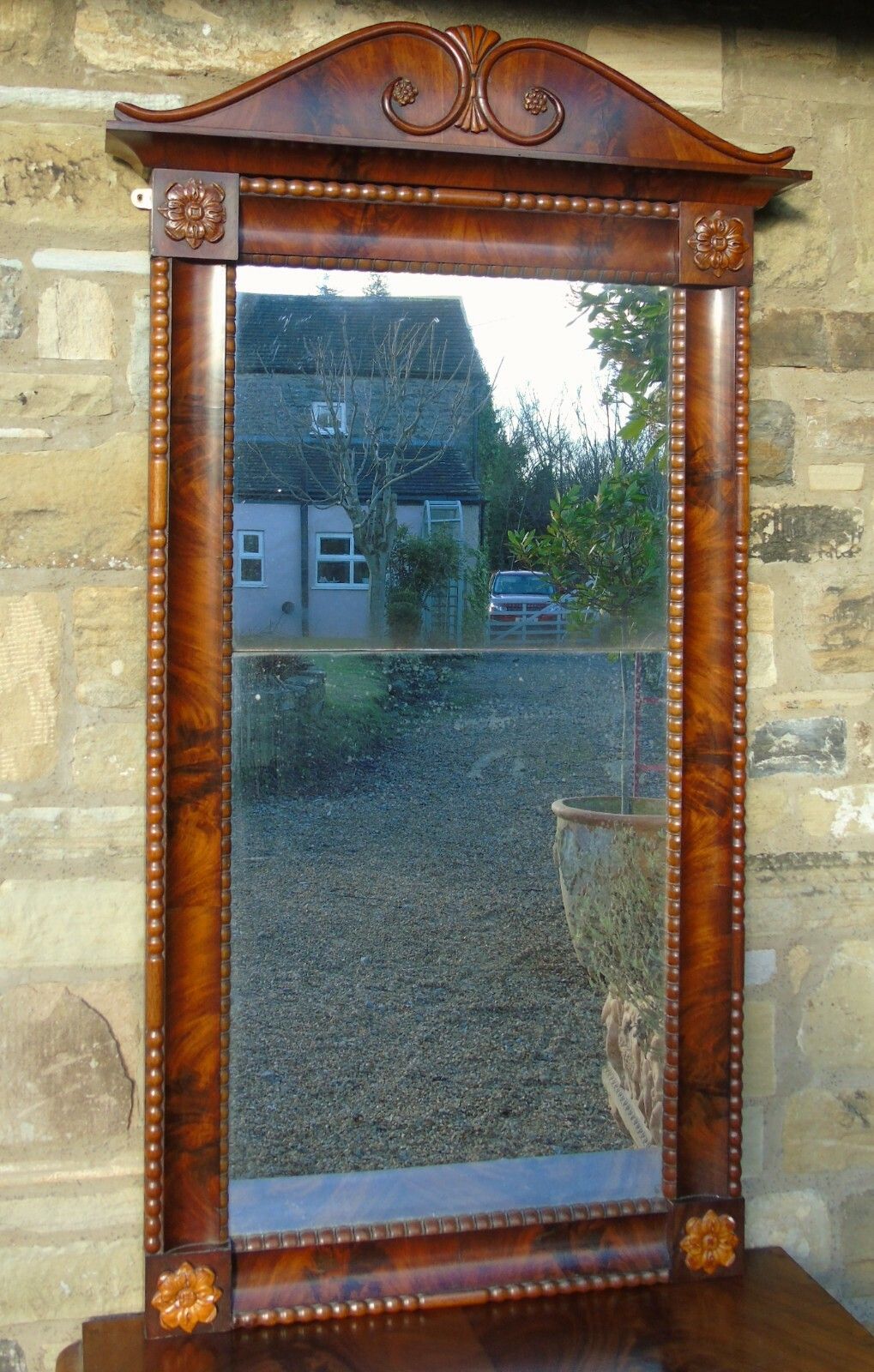 19th Century French Mahogany Console Table & Mirror En Suite. photo furniture