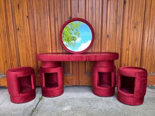 3925.0 Dressing Tables By Kecskeméti Bútorertékesítő Vállalat, 1975, Set Of 4 photo