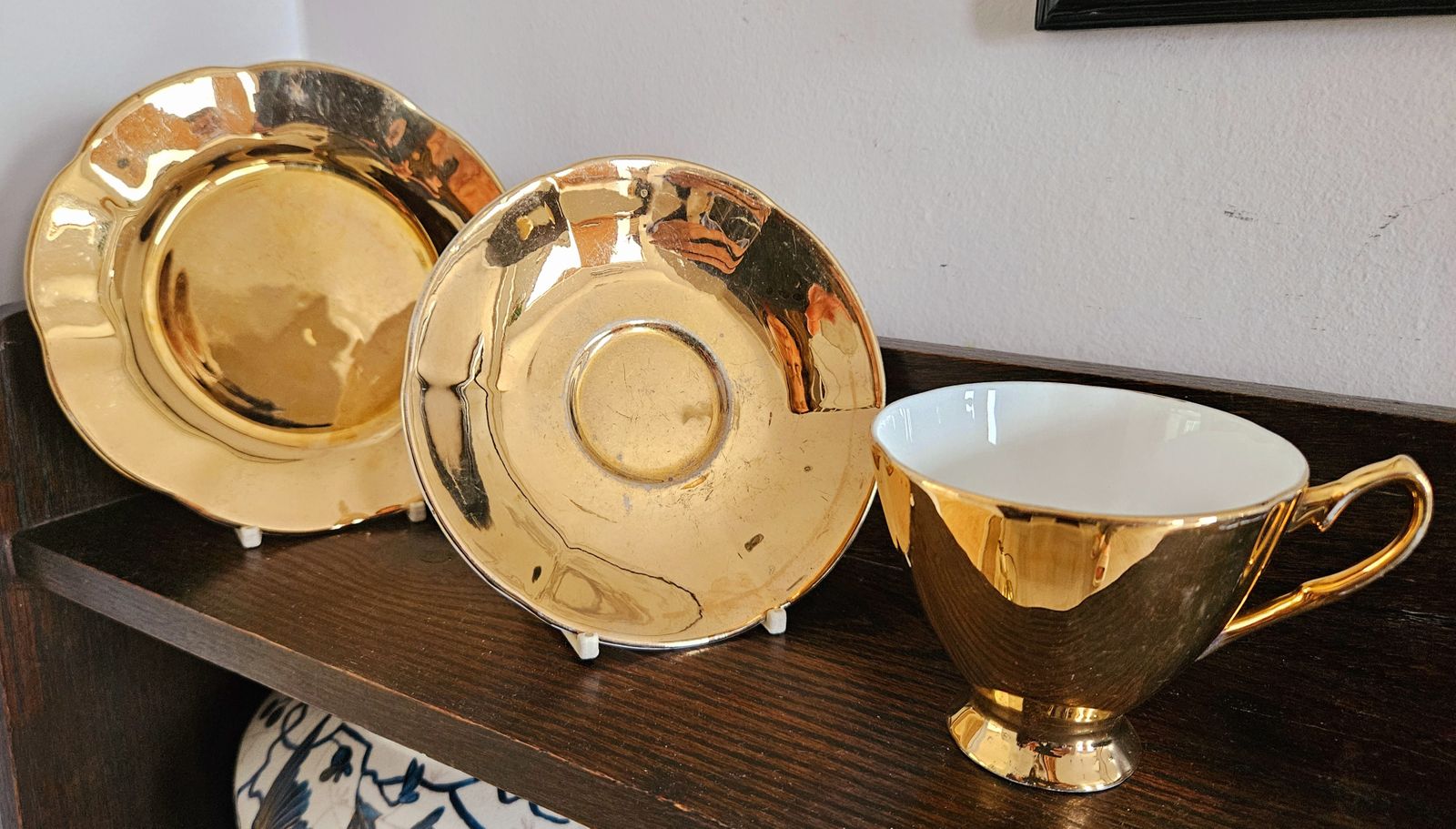 Rare 1950's Tea Set In 22 Kt Gold By Leonard St Pottery, Burslem, Staffordshire photo Home Decor