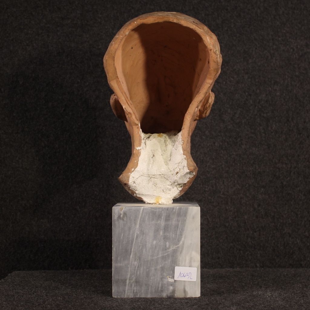 Terracotta Sculpture With Marble Base From The 20th Century photo buy