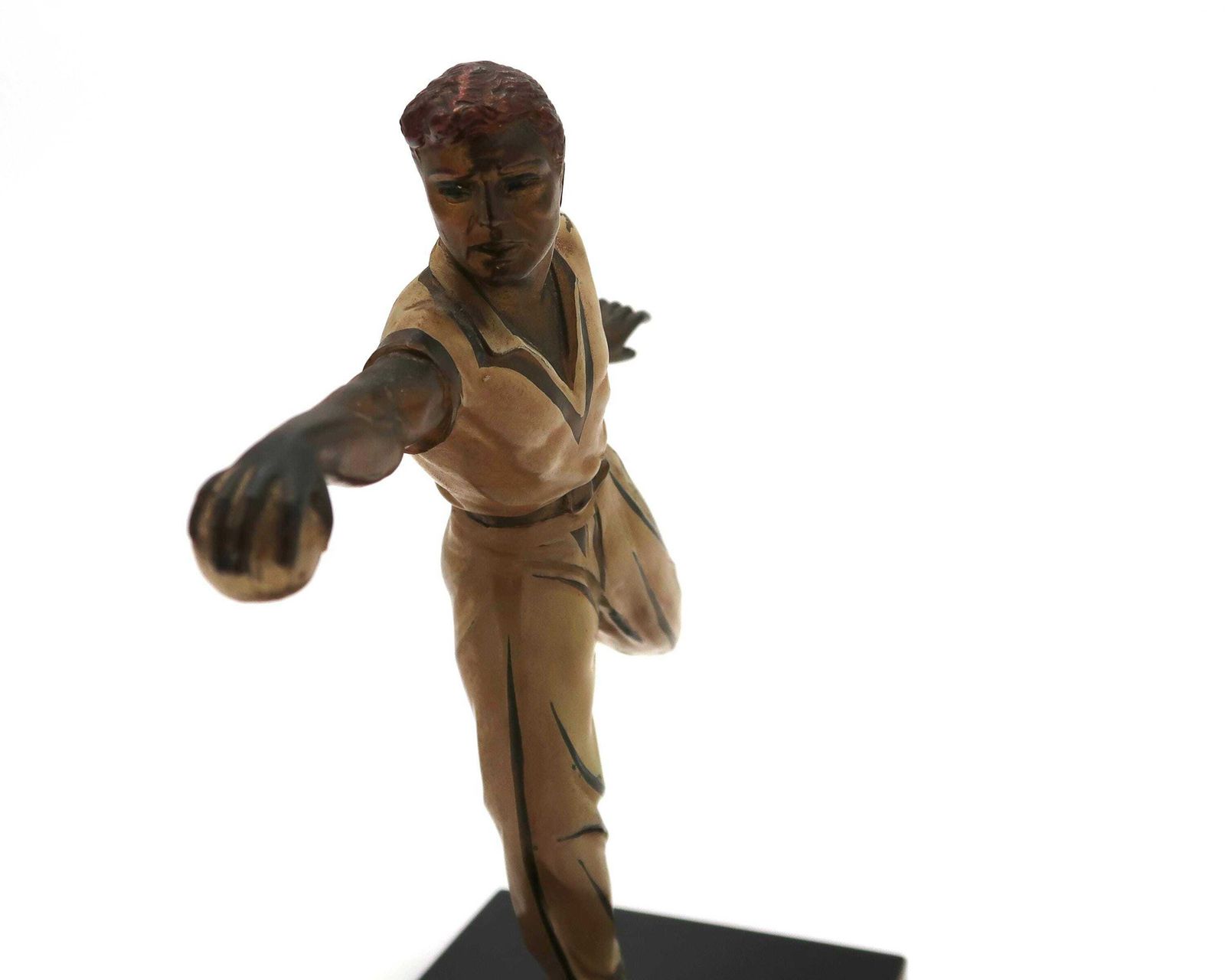 Franse Art Deco Sculptuur, Man Die Petanque Speelt, Jaren 1920 / Frankrijk, Woondecoratie, Antiek photo buy