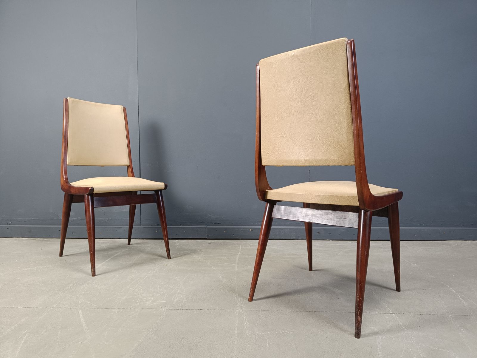 photo for sale Mid Century Italian Dining Chairs, 1950s   Set Of 6