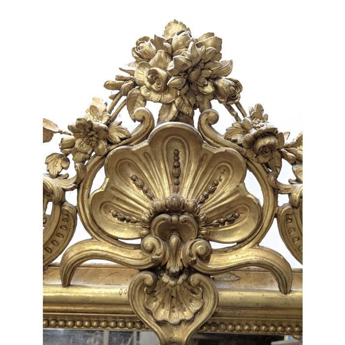 Napoleon III Mirror In Wood And Gilded Stucco With Putti Decoration photo vinterior