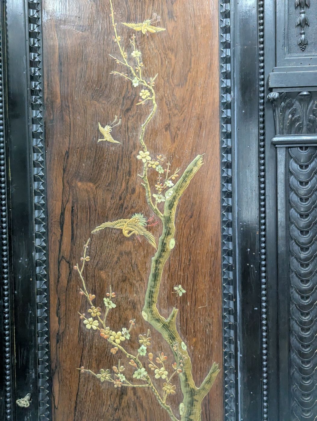 photo furniture Napoleon III Armoire Decorated With Lacquer Panels And Japanese Inlays, Meiji Period