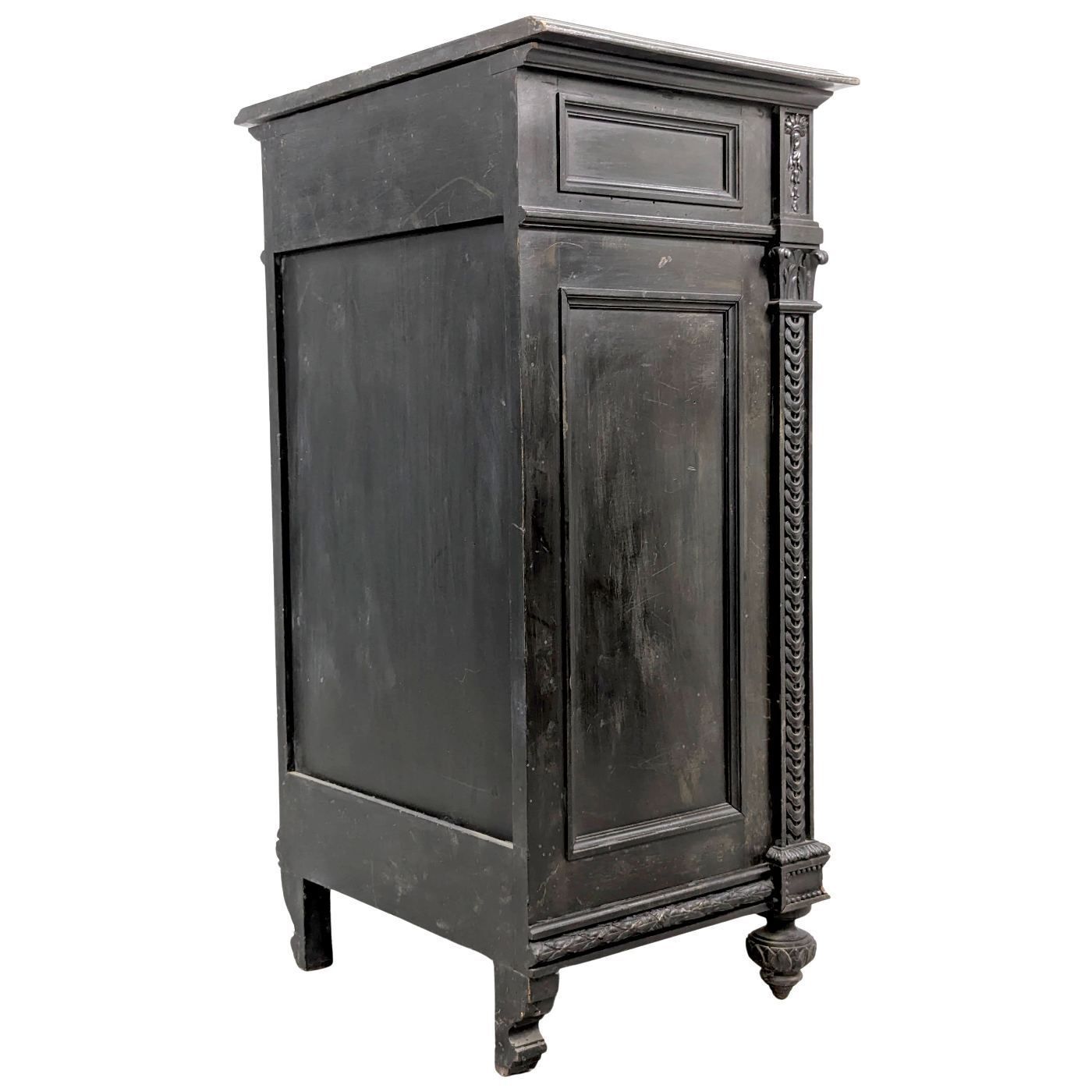 Napoleon III Bedside Table With Lacquer Panel Decoration And Japanese Inlays, Meiji Period photo Furniture