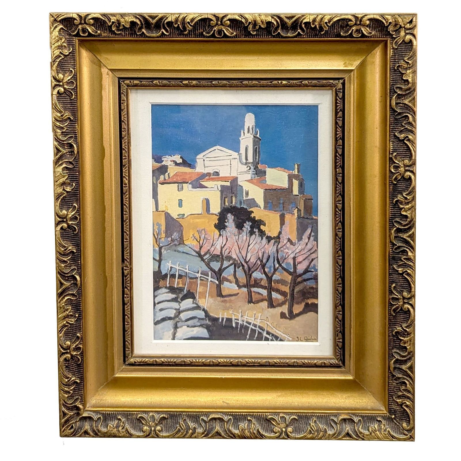 Jean Claude Quilici (1941 2022) — "Southern View, Spring In Provence" — Gouache On Cardboard, Signed Lower Right