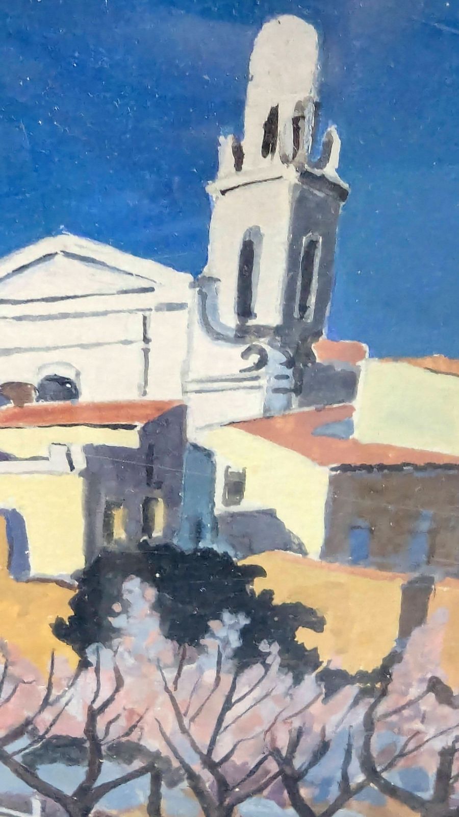 Jean Claude Quilici (1941 2022) — "Southern View, Spring In Provence" — Gouache On Cardboard, Signed Lower Right photo vinterior